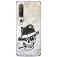 Lopard Xiaomi Mi 10 Pro Uyumlu Kılıf Tattoo's (24) Darbe Emici Kılıf Şapkalı İskelet