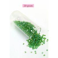Kesme Cam Boncuk 2mm - 20 Gram - Şeffaf Yeşil -BNC307