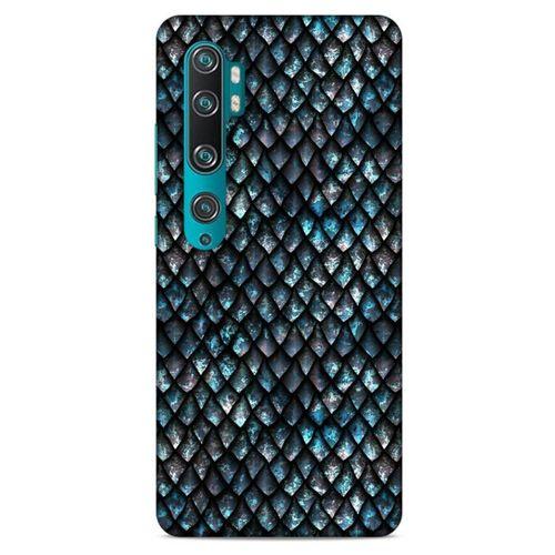 Xiaomi Mi Note 10 Pro Kılıf Dragons (10) Full Koruma Kılıfı Ejderha Skin Mavi Beyaz