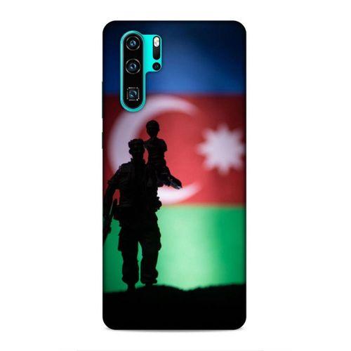 Huawei P30 Pro Uyumlu Kılıf Azarbaijan (14) Lansman Kılıf Asker Bayrak