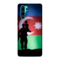 Huawei P30 Pro Uyumlu Kılıf Azarbaijan (14) Lansman Kılıf Asker Bayrak