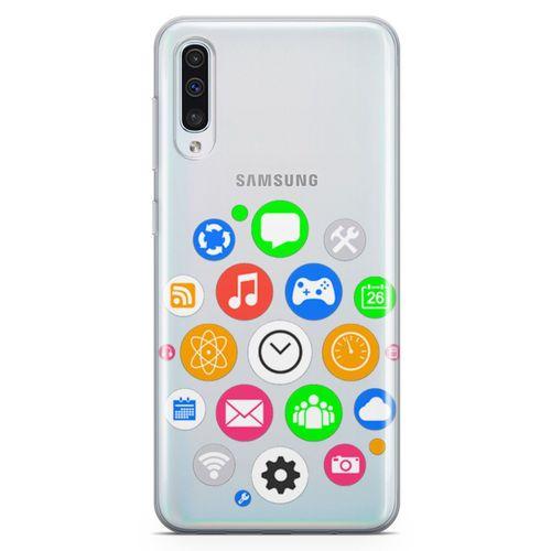 Samsung Galaxy A70 Kılıf Akıllı Saat Arka Kapak Koruma Desenli Full Koruyucu