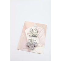 Taşlı Düğme Broş - Gümüş