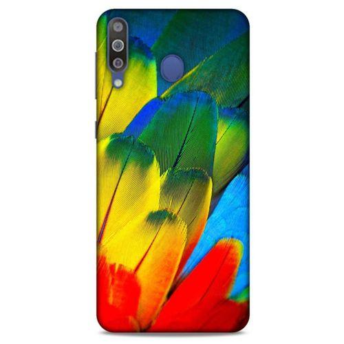 Samsung Galaxy M30 Kılıf Desenli Özel Seri Tüyler (3) Kapak
