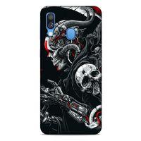 Samsung Galaxy A40 Uyumlu Kılıf Motorsiklet (23) Ultra Koruma Kılıfı Kurukafa