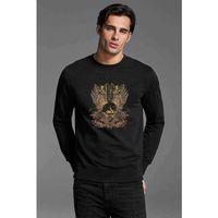 Kafatası Baskılı Siyah Erkek Sweatshirt
