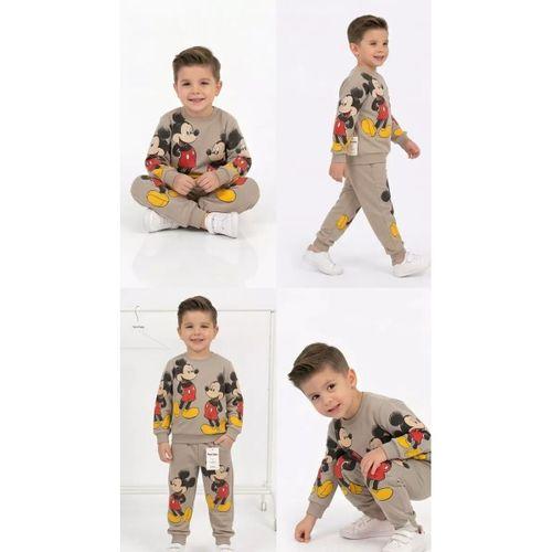 2-5 Yaş Fare Baskılı Penye Çocuk Takımı