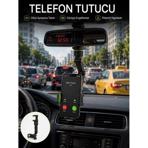 Ayarlanabilir Dikiz Aynası Telefon Tutucu Görüş Açısını Engellemeyen Araç Aparatı