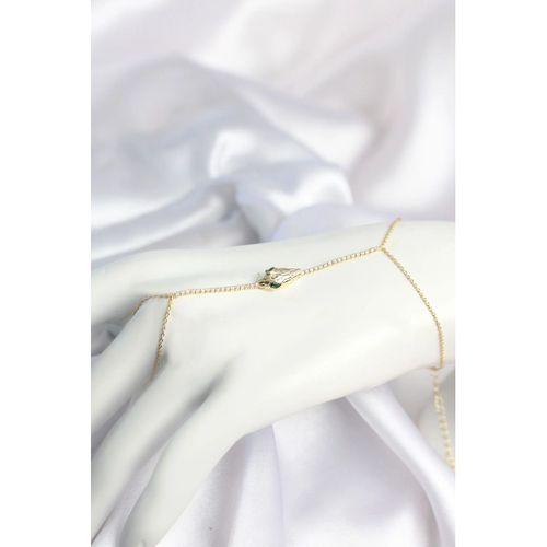 Gold Renk Yılan Model Pirinç Kadın Şahmeran