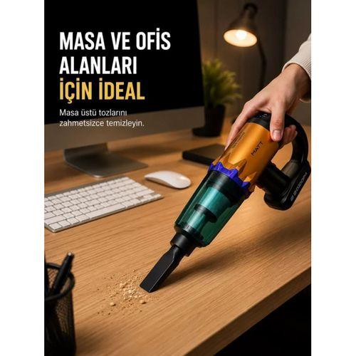 Kablosuz Araç Süpürgesi Yıkanabilir Filtreli Taşınabilir El Tipi Süpürge