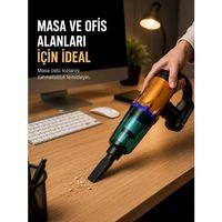 Kablosuz Araç Süpürgesi Yıkanabilir Filtreli Taşınabilir El Tipi Süpürge
