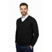 Erkek V Yaka Triko Kazak Çelik Örgü Klasik Kalıp 4241D BGL-ST04849