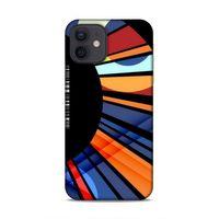 Apple iPhone 12 Uyumlu Kılıf Insomnia (3) Kapak Siyah Turuncu