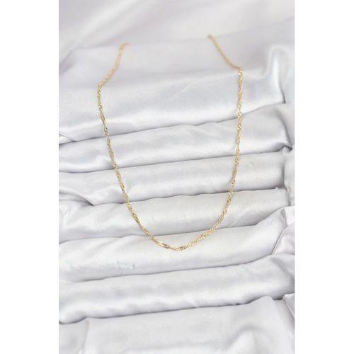 CM 14K Gold Renk Pirinç Ezme Burgu Model Kadın Kolye