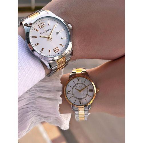 Pierre Cardin Bay ve Bayan Çiftlere Özel Çelik Kordon Çift Kol Saati 30 Mt Su Gecirmez CF.PR8046.M3