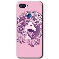 Xiaomi Mi 8 Lite Kılıf HD Desen Baskılı Arka Kapak - Unicorn-Pembe + Kırılmaz Cam