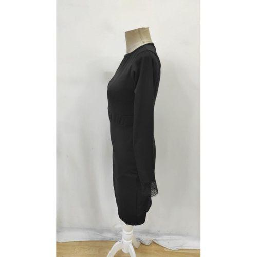 Kadın Uzun Kollu Bisiklet Yaka önden Dantel Ve Yırtmaç Detaylı Dalgıç Elbise