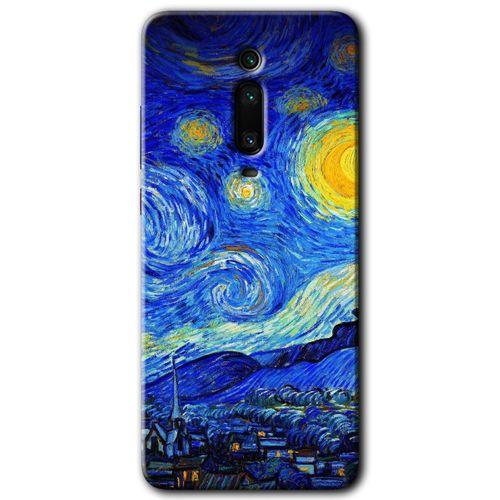 Xiaomi Mi 9T HD Baskılı Kılıf + 9D Tam Ekran Koruyucu - Starry Night