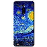 Xiaomi Mi 9T HD Baskılı Kılıf + 9D Tam Ekran Koruyucu - Starry Night