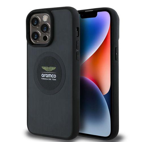 Apple iPhone 14 Pro Max Kılıf Aston Martin Orjinal Lisanslı M-safe Şarj Özellikli Aluminyum Arka Yüzeyli Formula One Team Baskılı Kapak