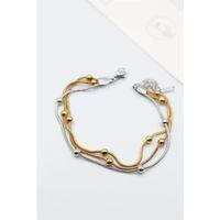 Üç Zincirli Toplu Çelik Bileklik - ÇOK RENKLİ