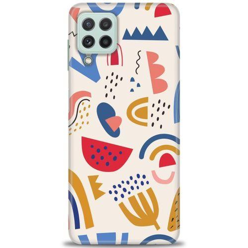 Samsung Galaxy M22 Kılıf HD Baskılı Kılıf - Çizim + Tam Ekran Koruyucu