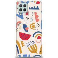 Samsung Galaxy M22 Kılıf HD Baskılı Kılıf - Çizim + Tam Ekran Koruyucu