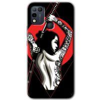 İnfinix Hot 10 Play Kılıf HD Desen Baskılı Arka Kapak - Samurai Girl