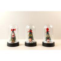 Yılbaşı Temalı Işıklı Dekoratif Cam Fanus - Model 2