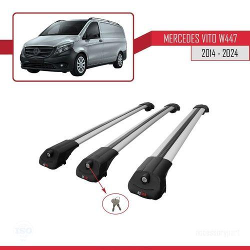 Mercedes Vito (W447) 2014 ve Sonrası ile uyumlu ACE-1 Ara Atkı Tavan Barı GRİ 3 ADET BAR