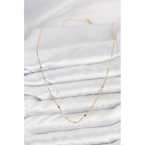 CM 14K Gold Renk Ezme Pul Model 60 cm Kadın Kolye