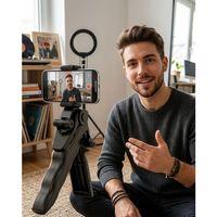 Katlanabilir Telefon Standı Mini Tripod Masaüstü Video Çekim Tutucu