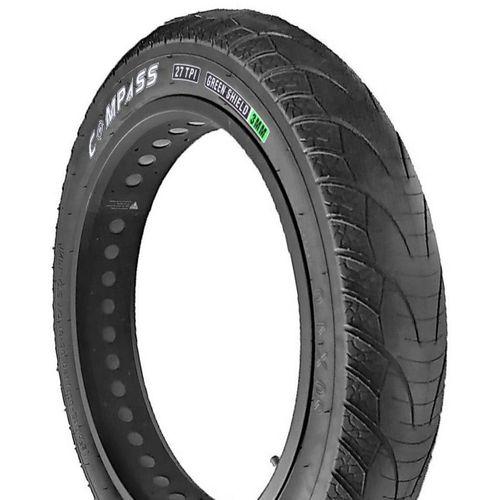 Dış Lastik Fat Bike Şehir 20x4.0 3mm Zırhlı Compass Siyah