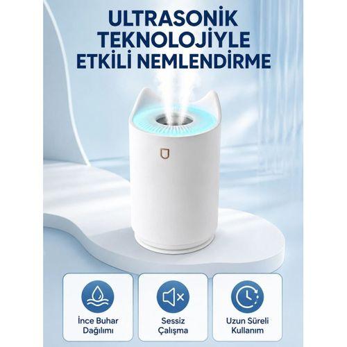Hava Nemlendirici Ultrasonik Aroma Difüzör 7 Renk Led Işıklı Gece Lambası