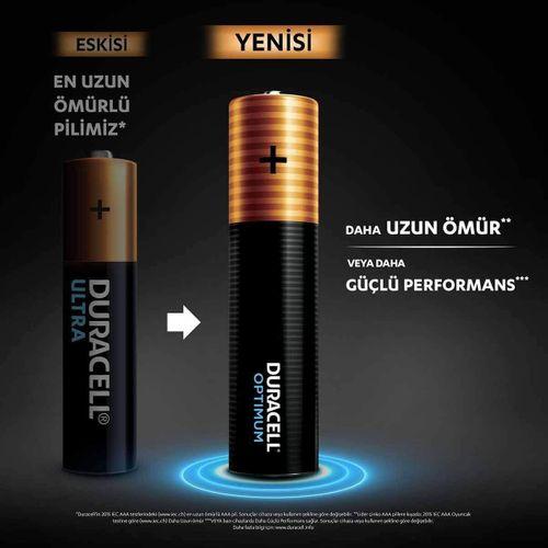 Duracell Duracell 4Lü Optimum AAA Kalem Pil