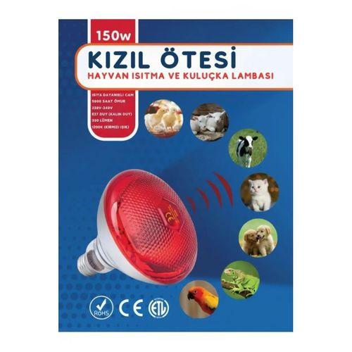(6 Adet) 150w Kızılötesi Isıtıcılı Hayvan Isıtma Ve Kuluçka Lambası (kırmızı Işık) E27 (kalın Duy)
