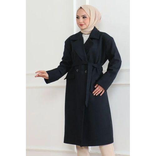 Düğmeli İçi Astarlı Kaşmir Kaşe Kaban - Laci