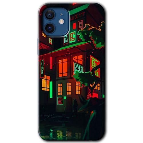 MRCİLETİSİM iPhone 12 Mini Kılıf HD Desen Baskılı Arka Kapak + Temperli Cam - China Street