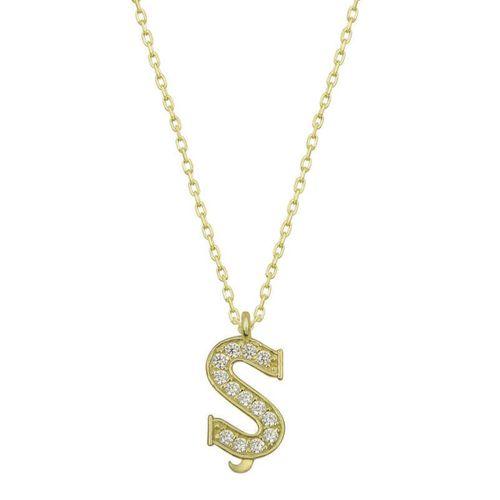 ​Lucky Life 925 Ayar Gumuss  Gold Ş Harfi Lucky Life Lucky Life Kadın Kolye