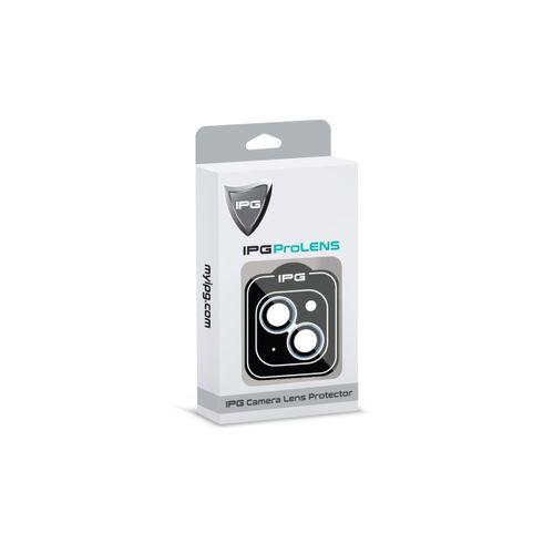 iPhone 15 / 15 Plus için IPG ProLENS Kamera Lens Koruyucu Alüminyum CD Çerçeveli, Kırılmaz Cam