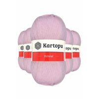 5 Adet Kristal Çift Katlı El Örgü Lif İpi Açık Pembe K699