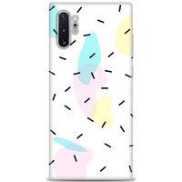 Samsung Galaxy Note 10 Plus Kılıf HD Baskılı Kılıf - Çubuklar ve Renkler + Tam Ekran Koruyucu