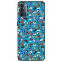 Retro (21) Desen Koruyucu Kapak Renkli Oppo Reno 4 Kılıf