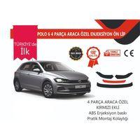 Vw Polo Mk6 2019 Sonrası 4 Parça Ön Lip Kırmızı