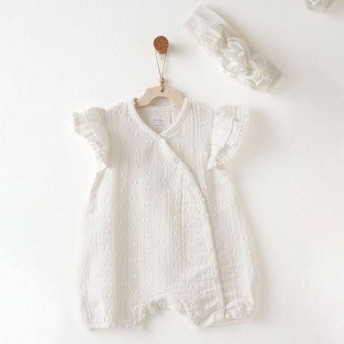 Andywawa AC26642 Baby Chic Tulum Takım Ekru