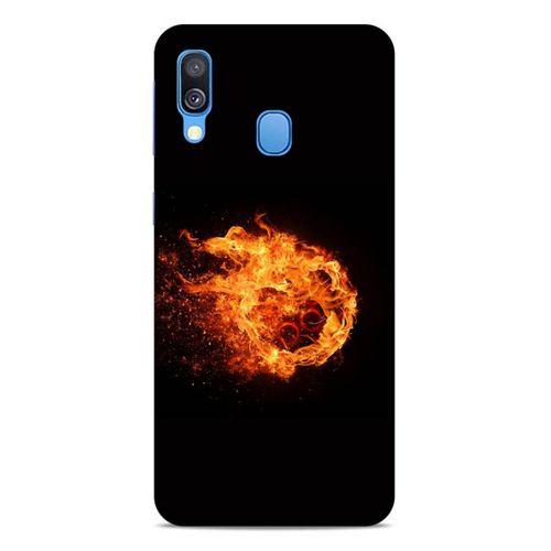 Lopard Samsung Galaxy A40 Uyumlu Kılıf FireX (29) Arka Koruma Kılıfı Ateş Topu