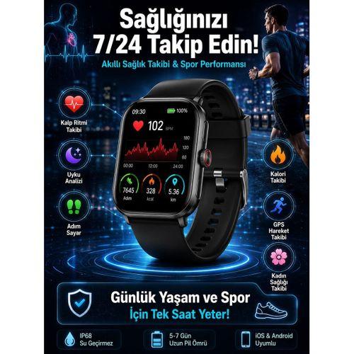 Akıllı Saat Wireless Şarj Yüksek Çözünürlüklü Müzik Dinleme Sesli Cevaplama Yeni Nesil