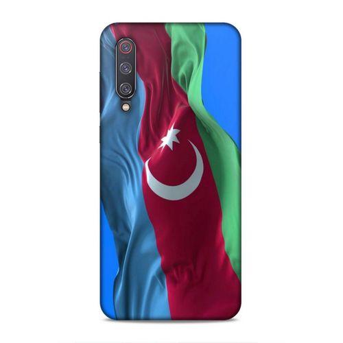 Xiaomi Mi 9 Uyumlu Kılıf Azarbaijan (6) Silikon Kılıf Dalgalanan Bayrak