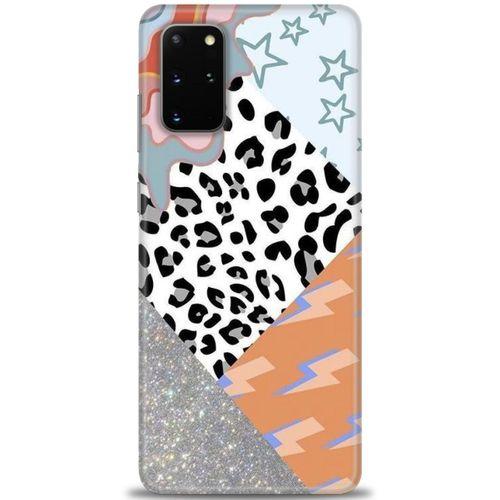 Samsung Galaxy S20 Plus Kılıf HD Baskılı Kılıf - Leopar ve Şimşekler + Tam Ekran Koruyucu