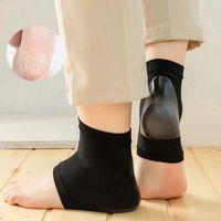 Siyah Silikon Topuk Nemlendirici Çorap